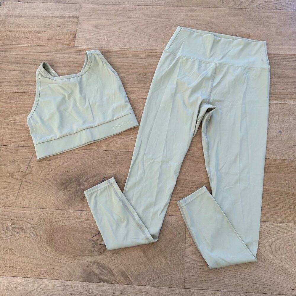 Lilia's Active - Superstretch Collection Sports Bra & Leggings in Yellow Green